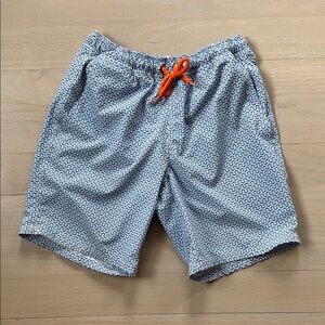 J. Crew Blue and Orange Swim Trunks Quick-Dry